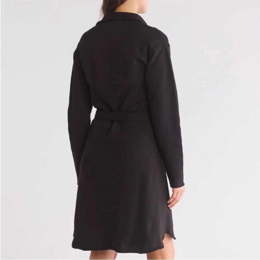 Frank & Eileen Dress Willa Wrap Triple Fleece in Black - Picture 4 of 11